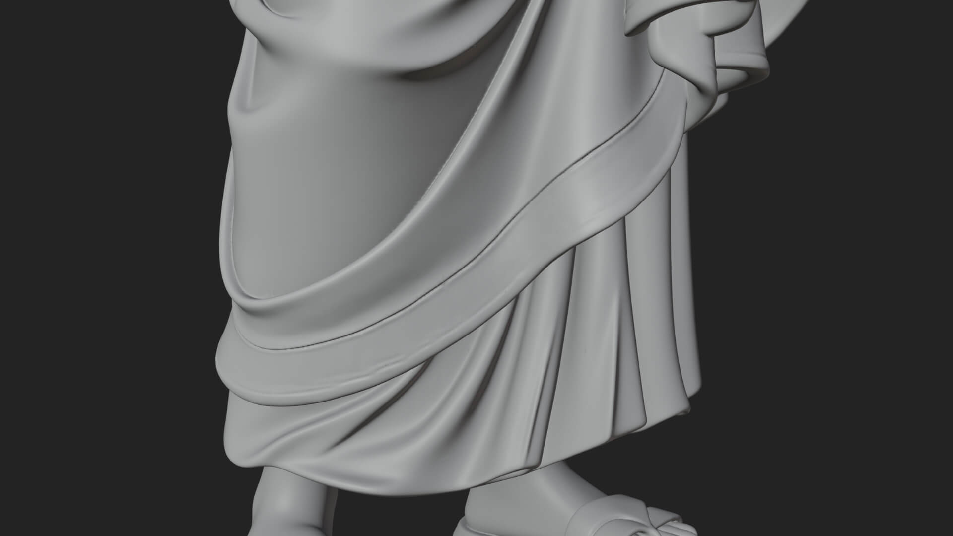 Walking Greek Philosopher Statue Design 3 3D Print Model 3D Model
