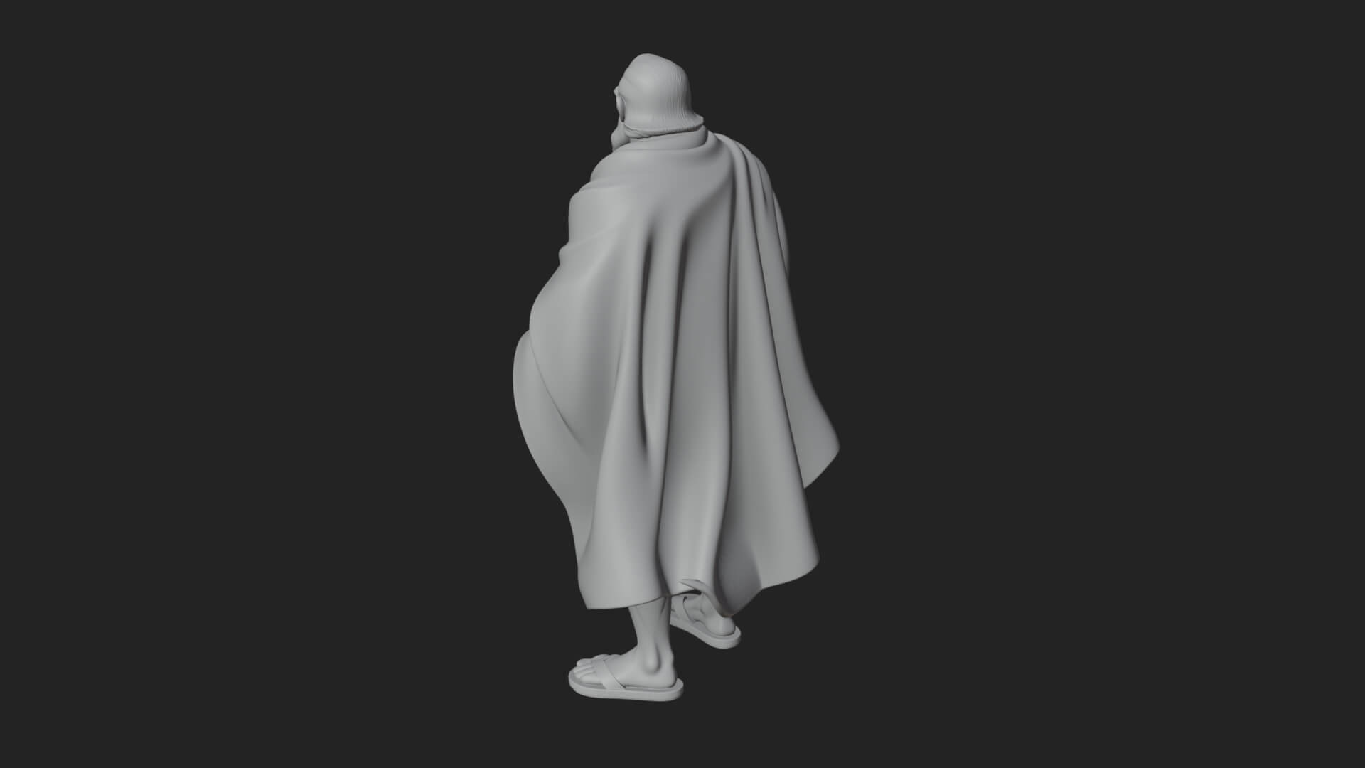 Walking Greek Philosopher Statue Design 4 3D Print Model 3D Model