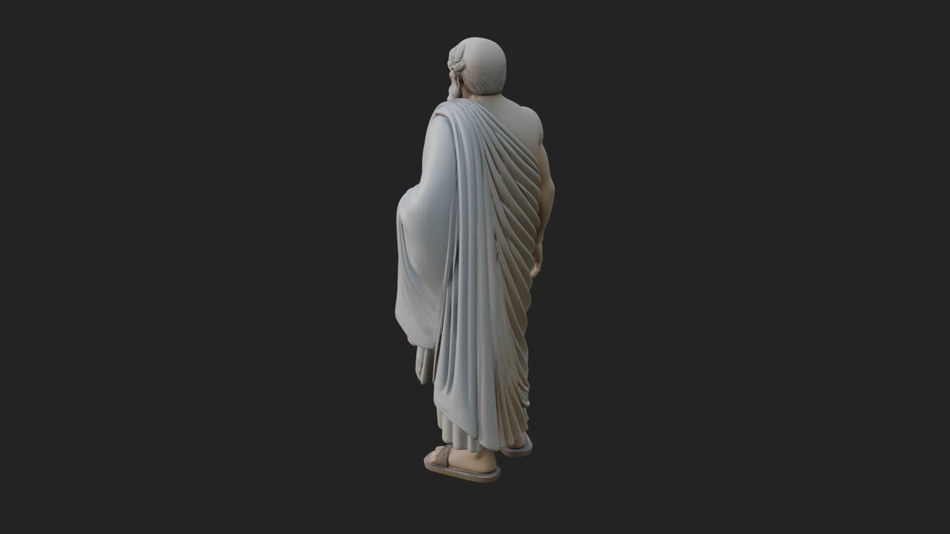 Walking Greek Philosopher Statue Design 5 3D Print Model 3D Model
