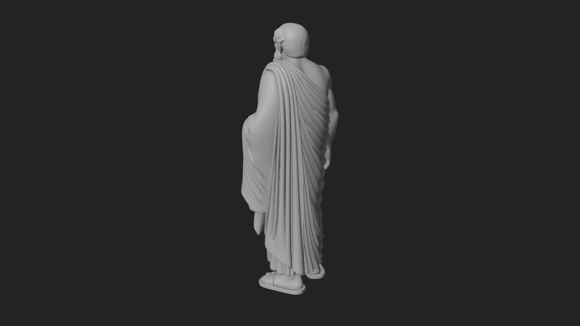 Walking Greek Philosopher Statue Design 5 3D Print Model 3D Model