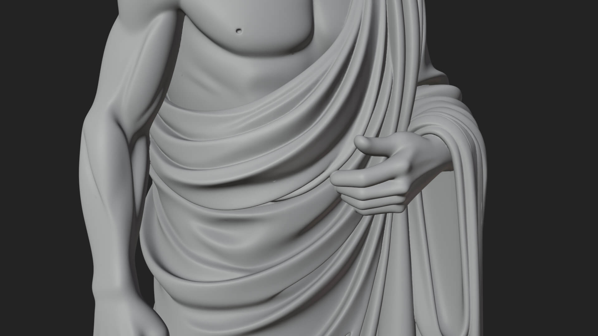 Walking Greek Philosopher Statue Design 5 3D Print Model 3D Model