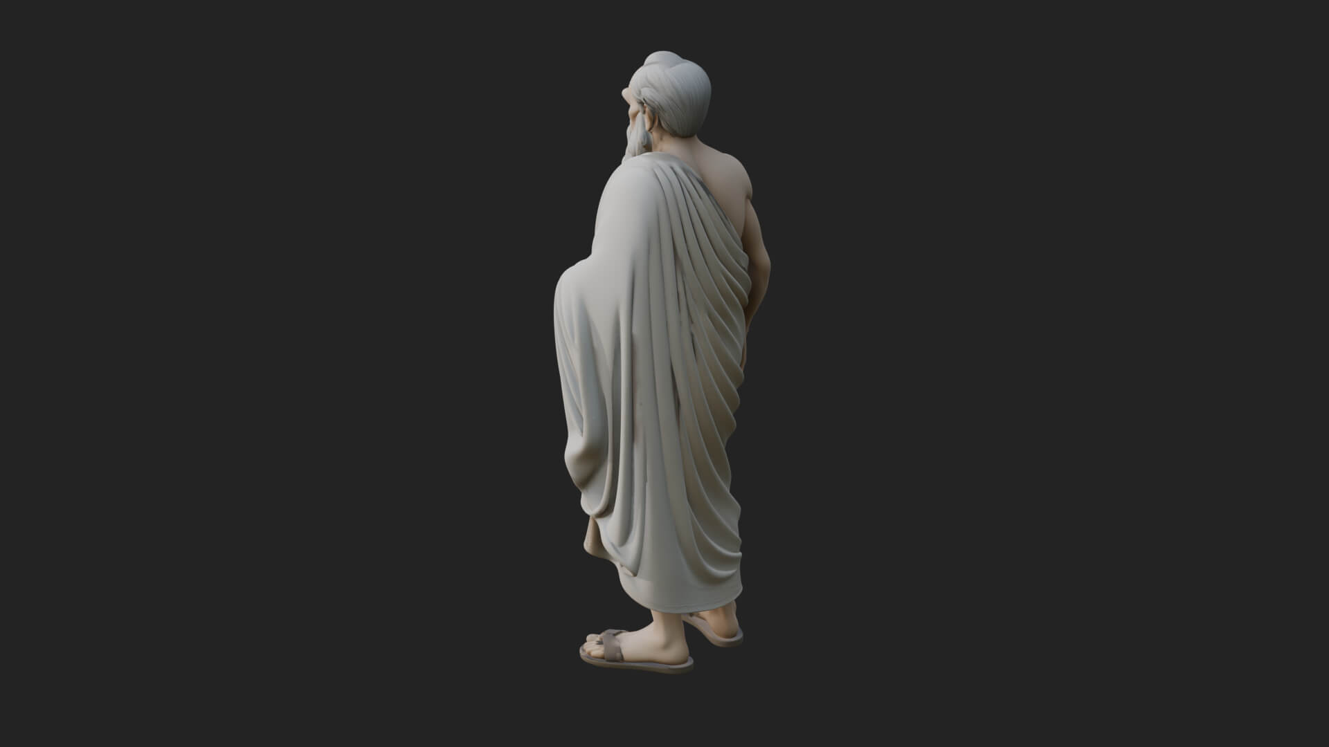 Walking Greek Philosopher Statue Design 6 3D Print Model 3D Model