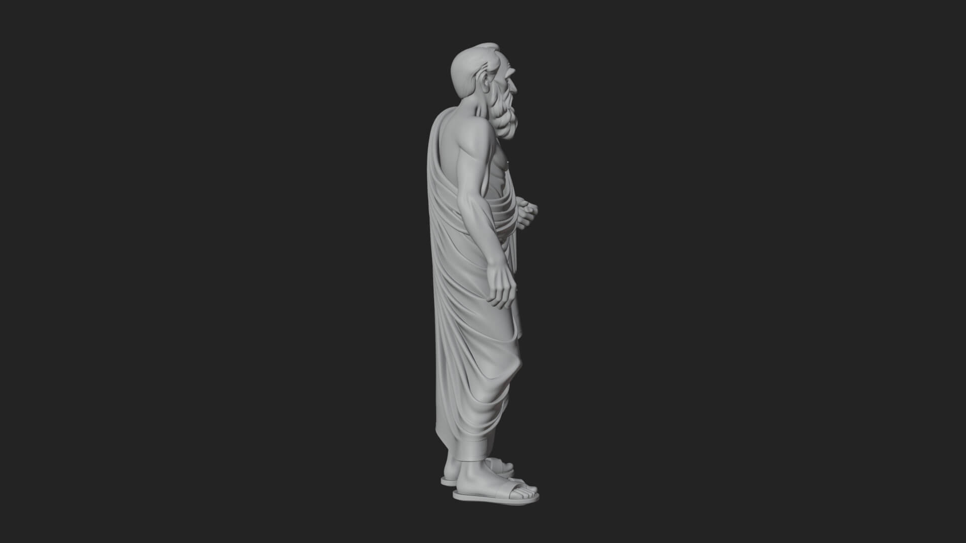 Walking Greek Philosopher Statue Design 6 3D Print Model 3D Model