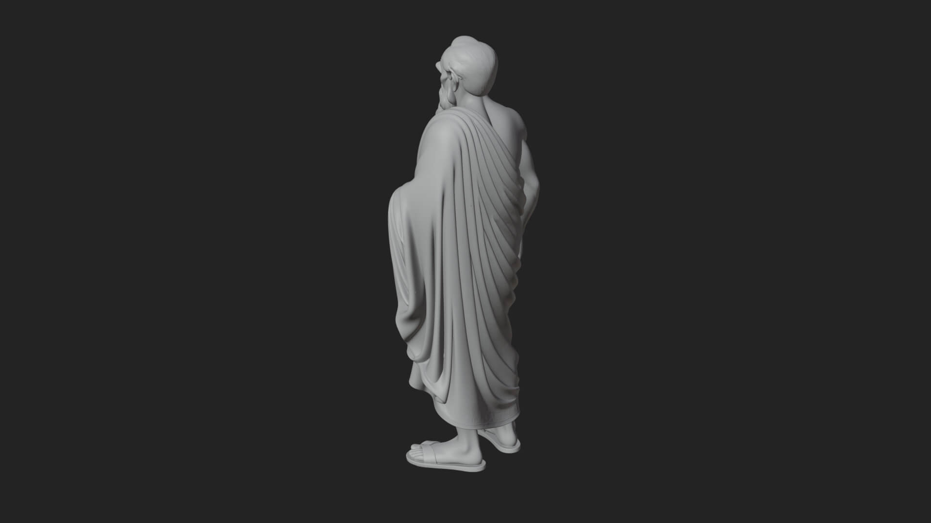 Walking Greek Philosopher Statue Design 6 3D Print Model 3D Model