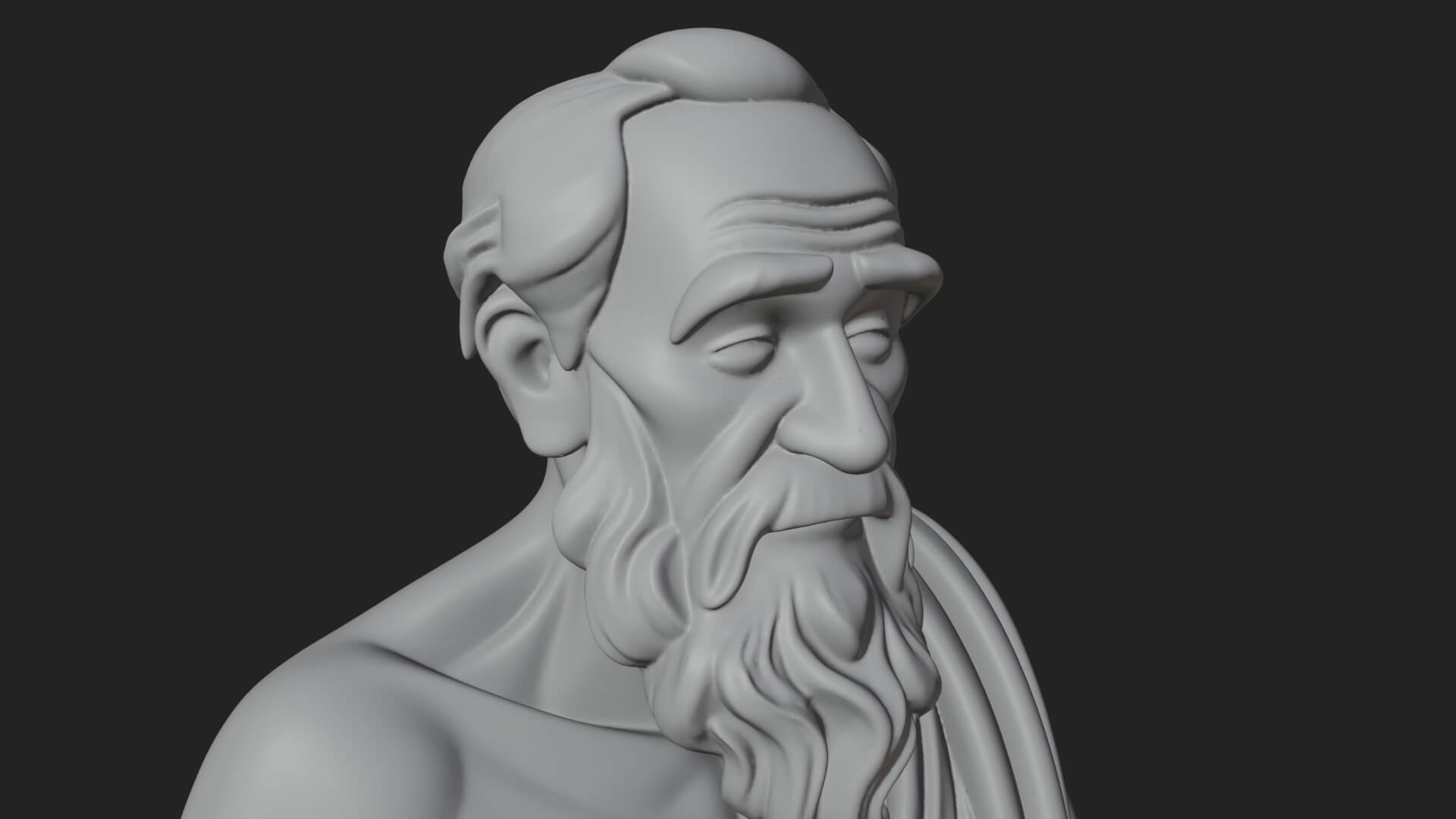 Walking Greek Philosopher Statue Design 6 3D Print Model 3D Model