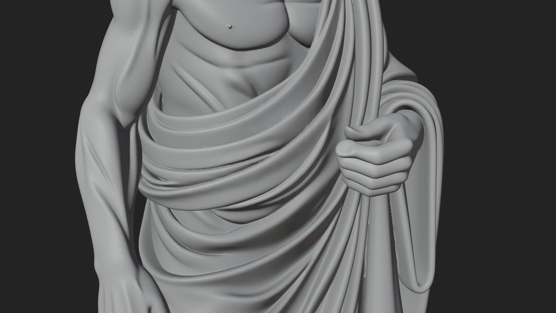 Walking Greek Philosopher Statue Design 6 3D Print Model 3D Model