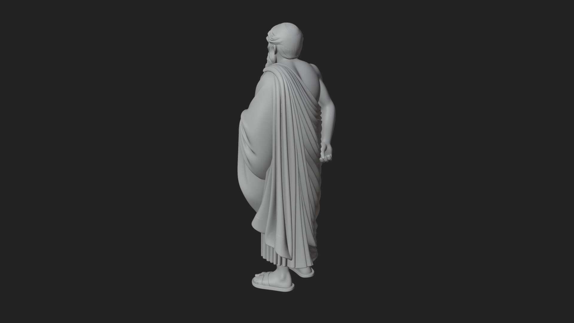 Walking Greek Philosopher Statue Design 7 3D Print Model 3D Model