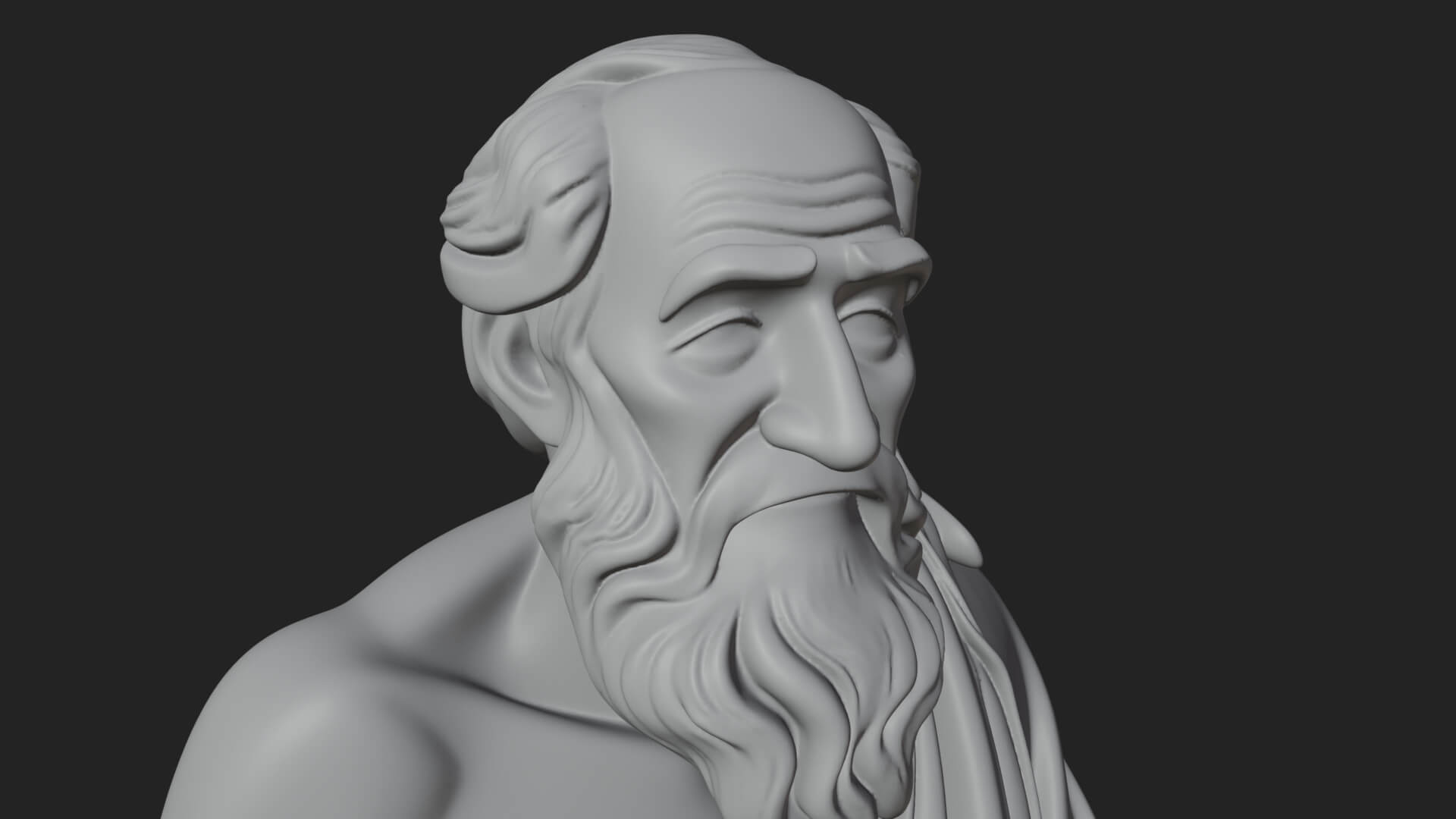 Walking Greek Philosopher Statue Design 7 3D Print Model 3D Model