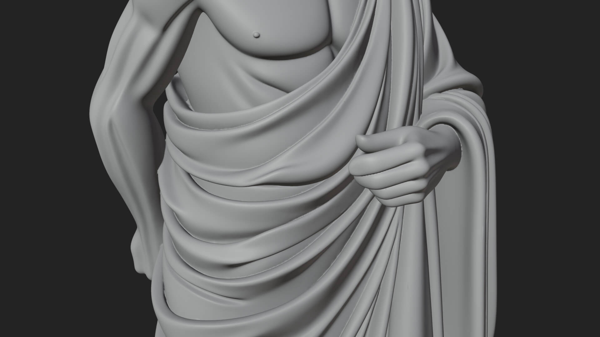 Walking Greek Philosopher Statue Design 7 3D Print Model 3D Model