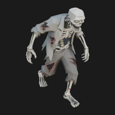 Walking Zombie Statue Design 2 3d Print Model