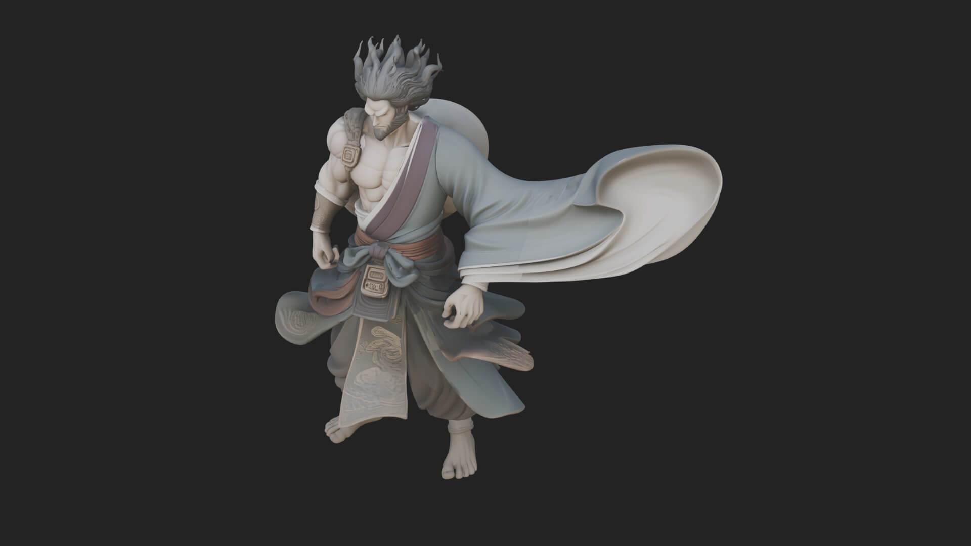 Wanderer with Sack Statue Design 1 3D Print Model 3D Model