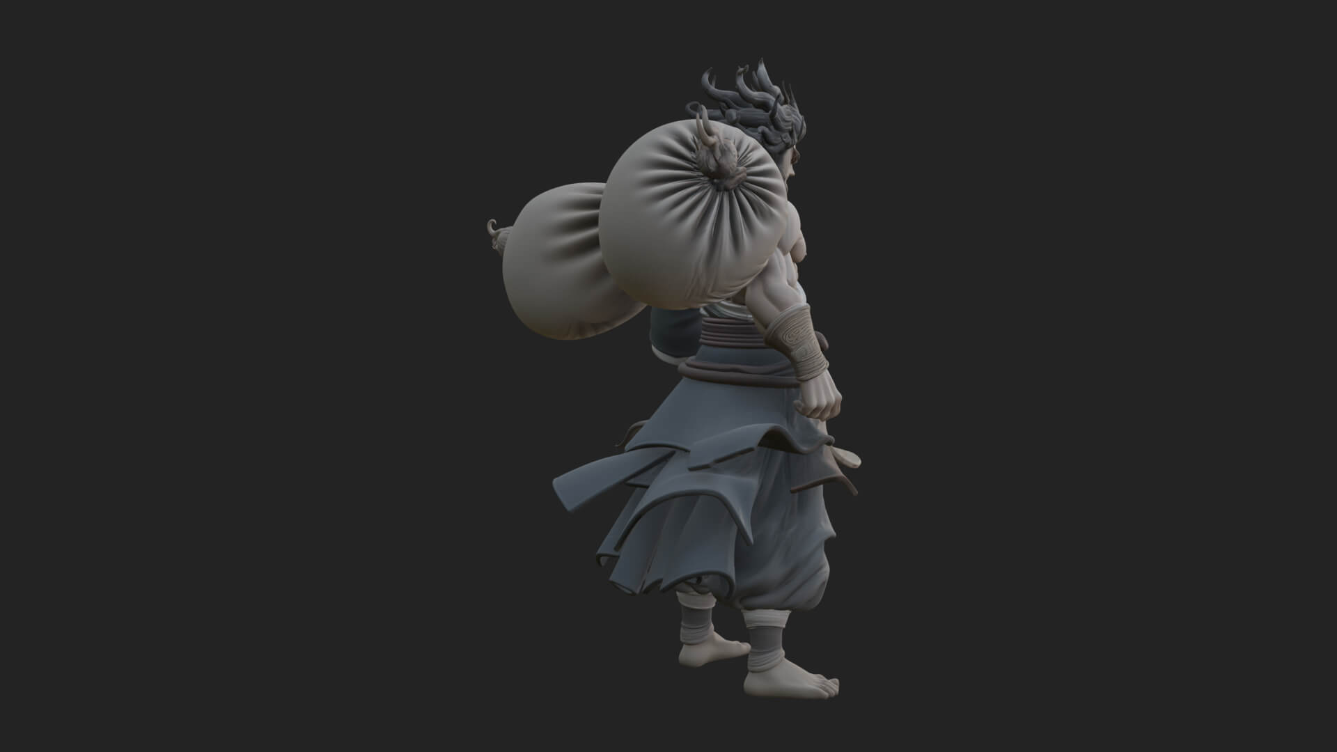 Wanderer with Sack Statue Design 2 3D Print Model 3D Model
