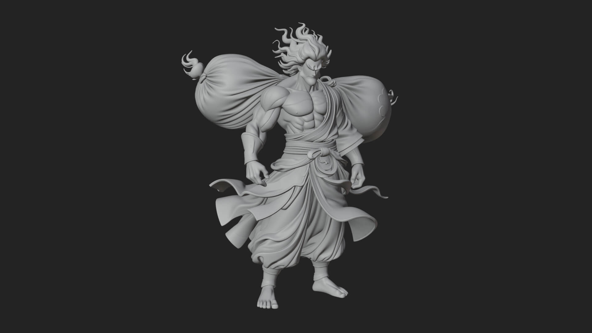 Wanderer with Sack Statue Design 2 3D Print Model 3D Model