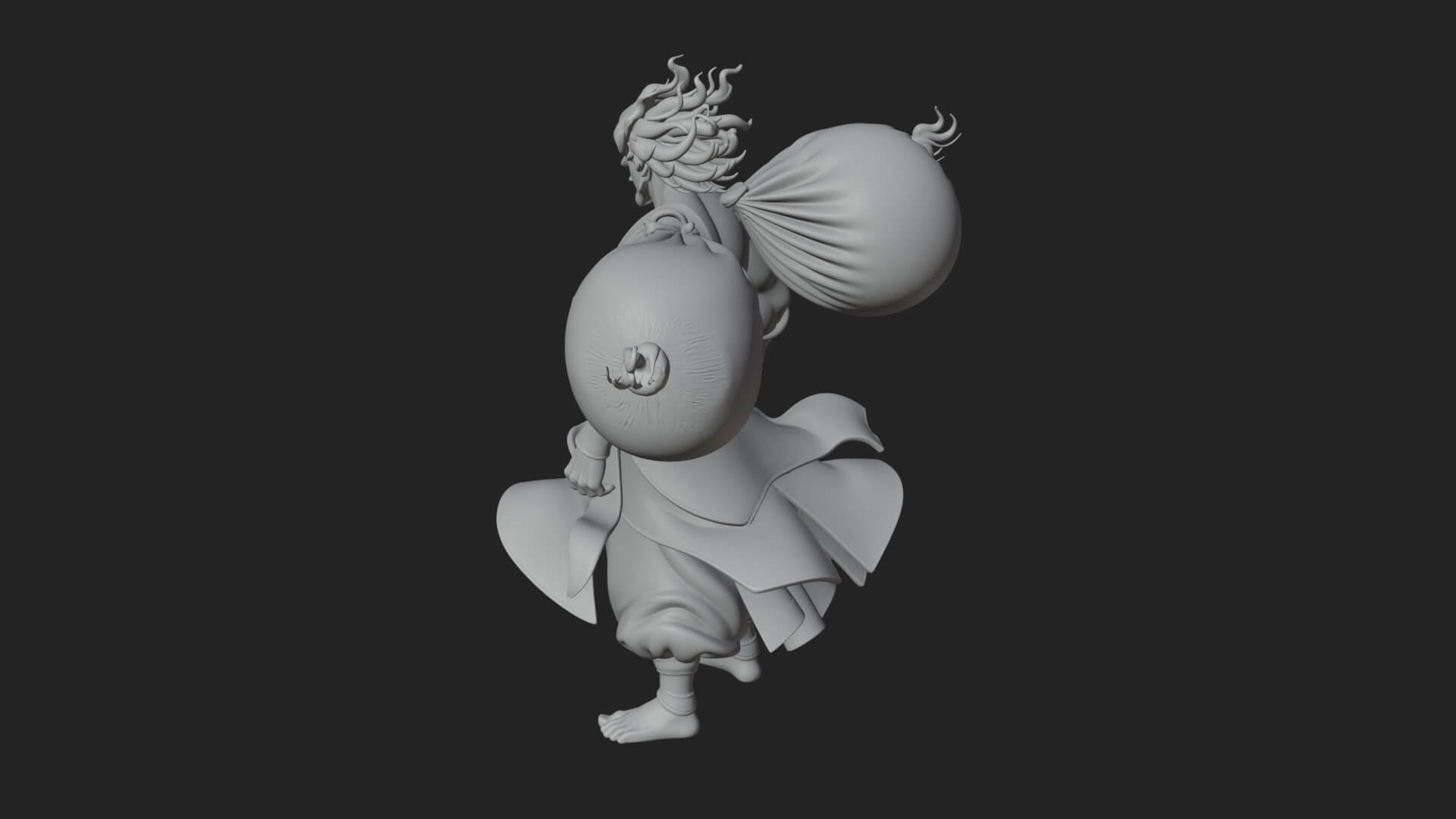 Wanderer with Sack Statue Design 2 3D Print Model 3D Model