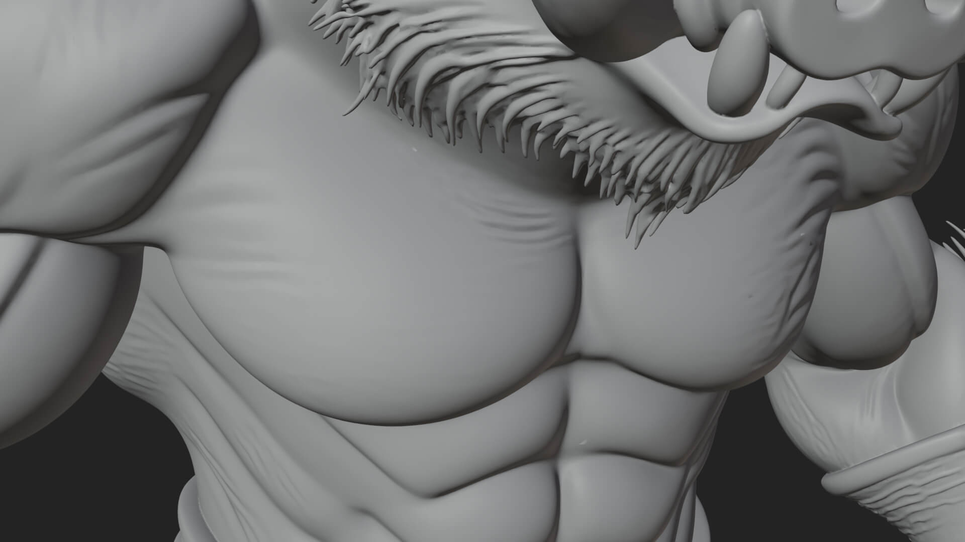 Warrior With Boar Head Statue Design 2 3D Print Model 3D Model