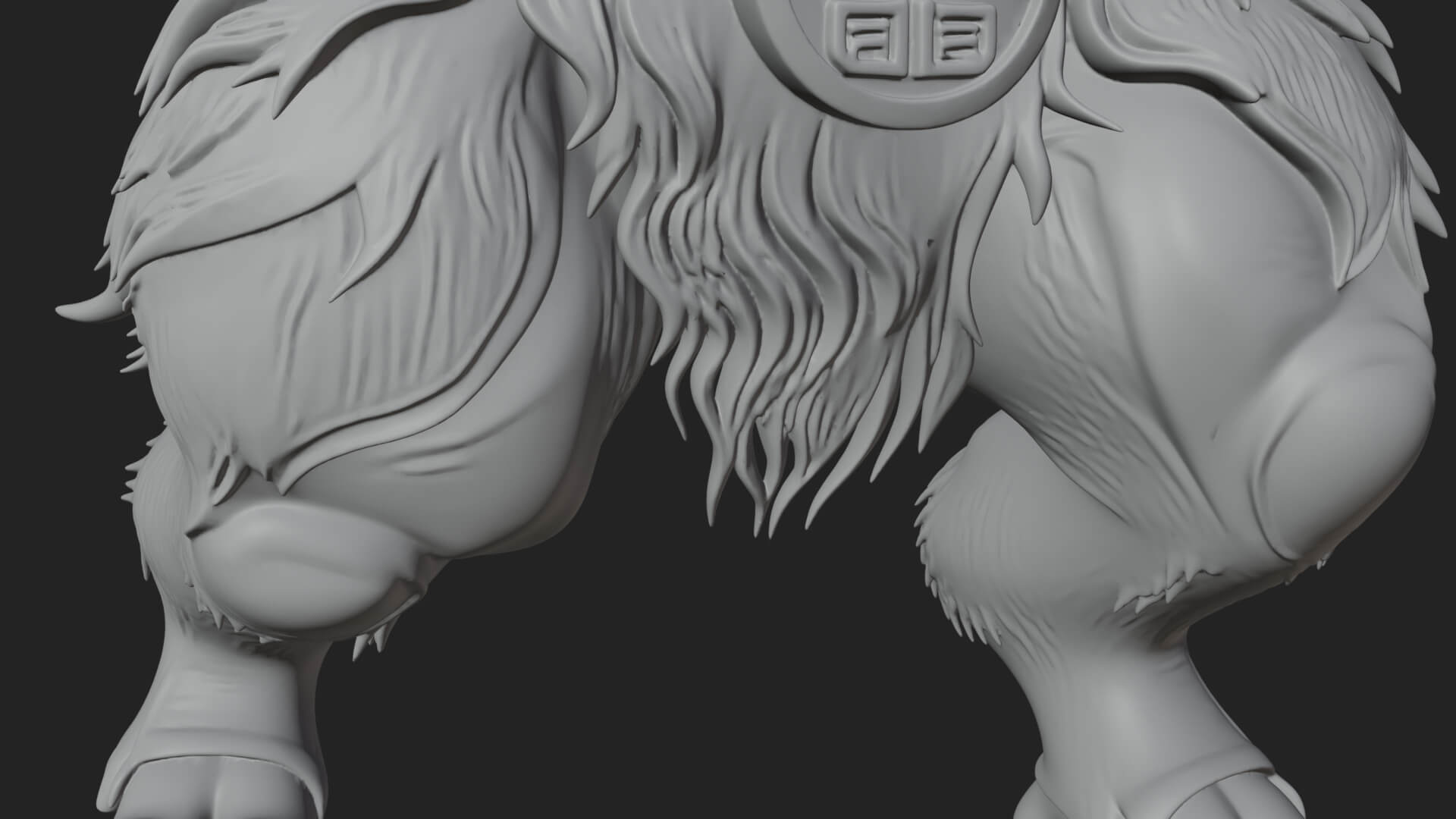 Warrior with Boar Head Statue Design 3 3D Print Model 3D Model