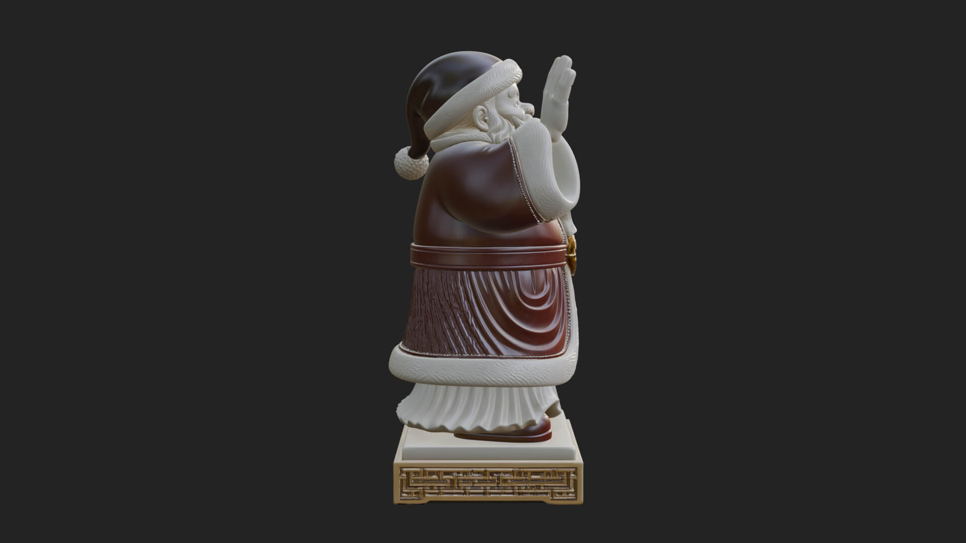 Waving Hand Santa Statue Design 1 3D Print Model 3D Model