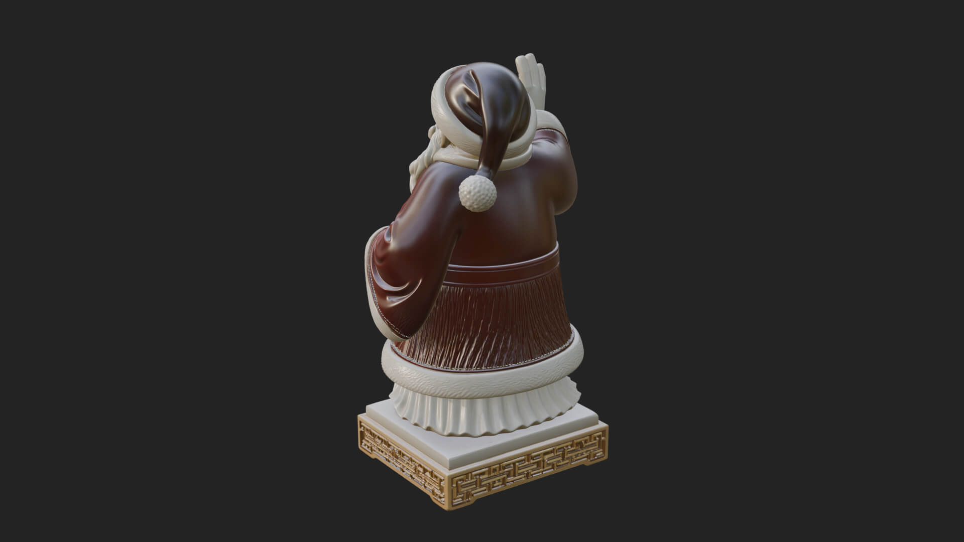 Waving Hand Santa Statue Design 1 3D Print Model 3D Model