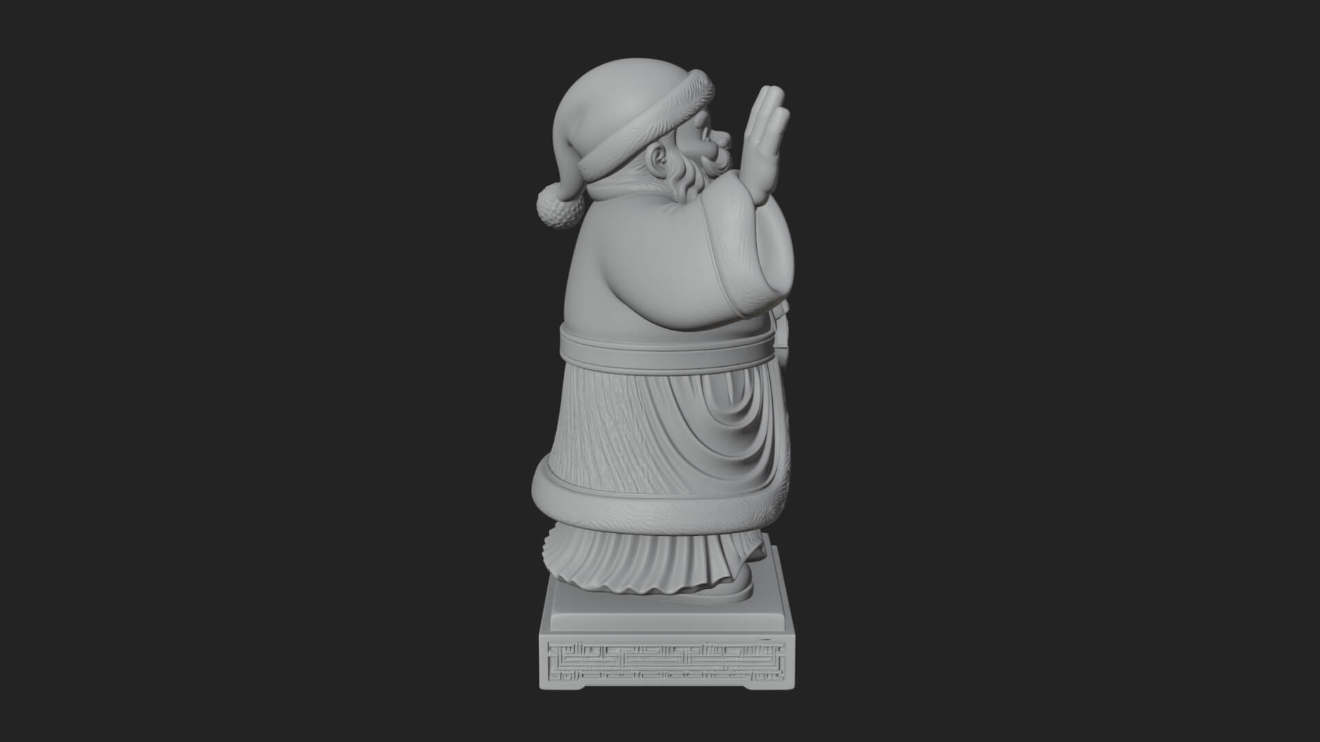 Waving Hand Santa Statue Design 1 3D Print Model 3D Model
