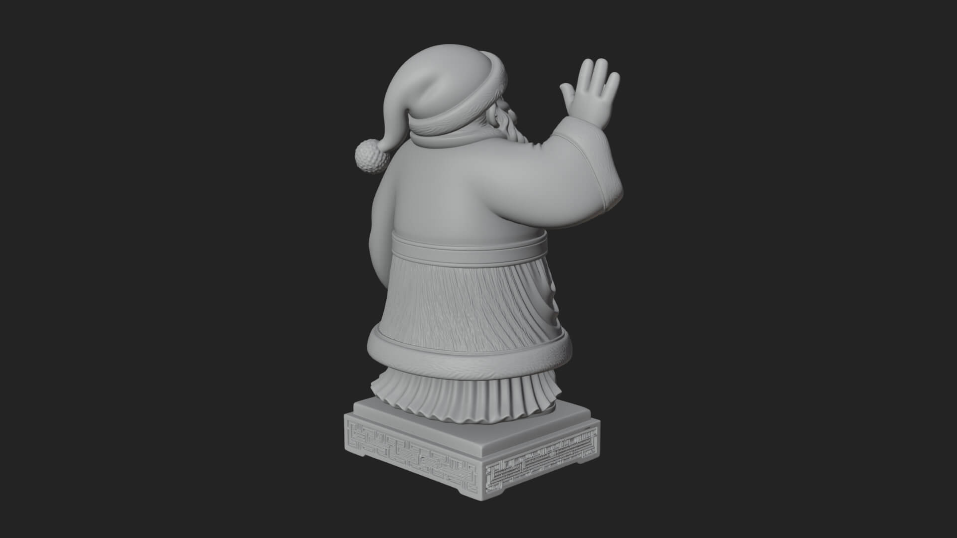 Waving Hand Santa Statue Design 1 3D Print Model 3D Model