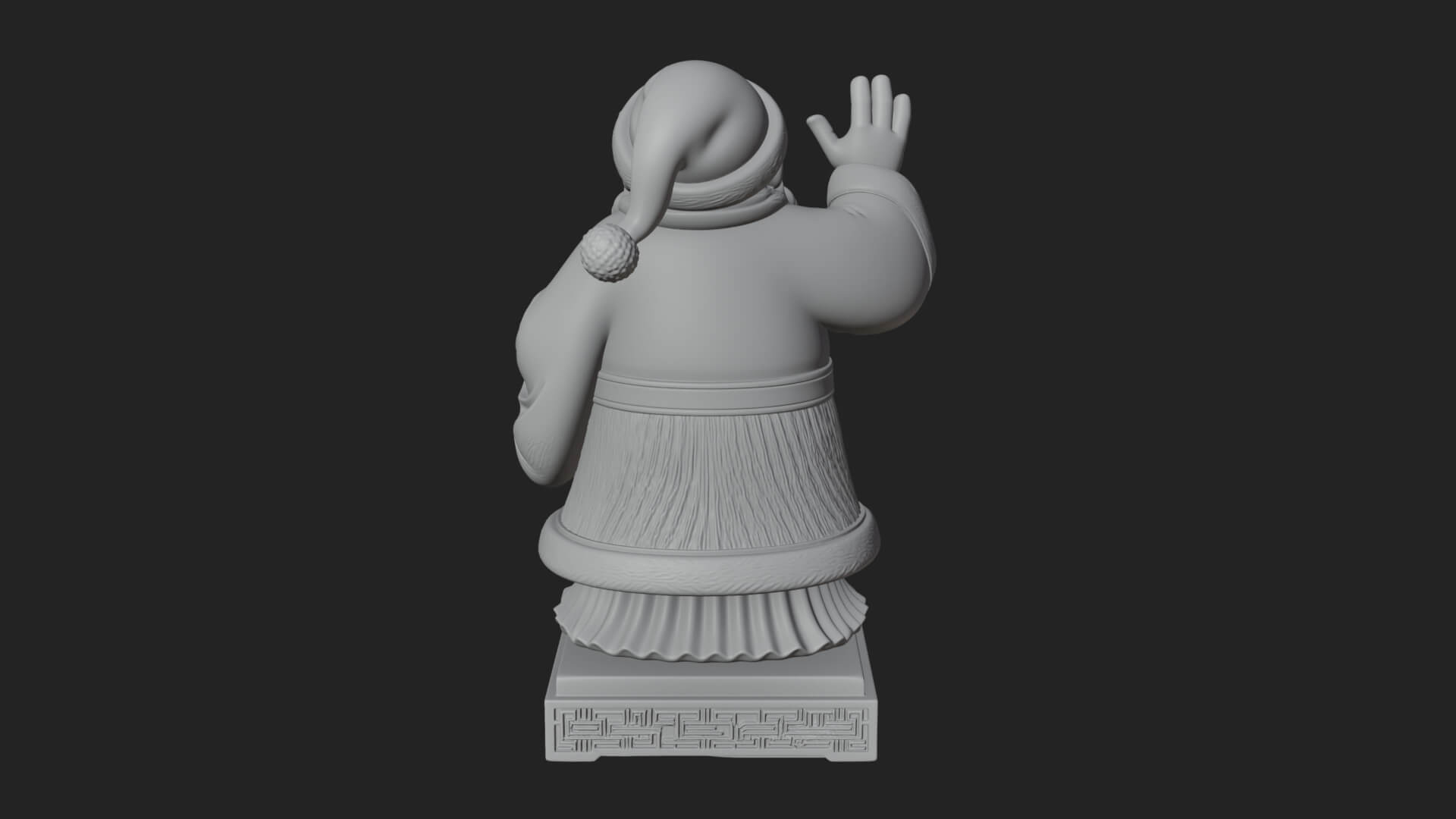 Waving Hand Santa Statue Design 1 3D Print Model 3D Model
