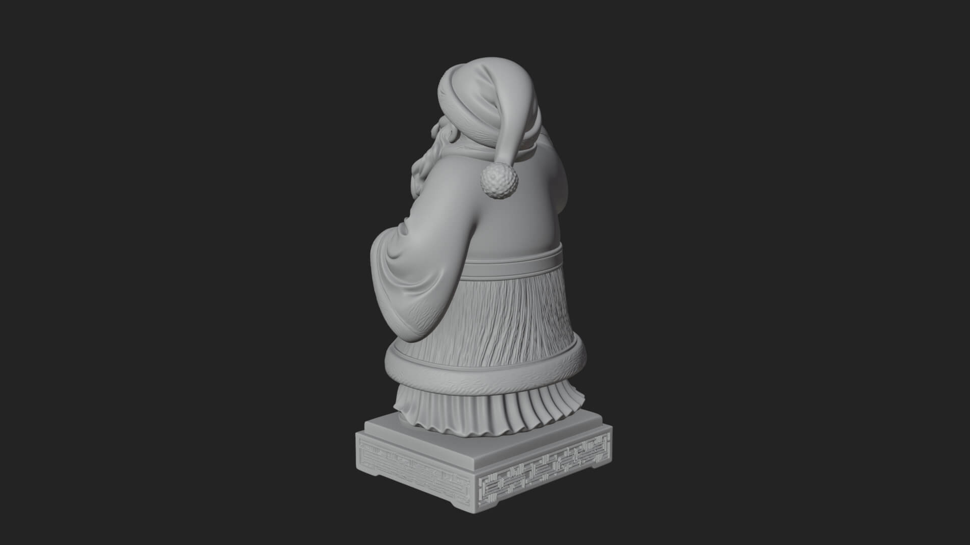Waving Hand Santa Statue Design 1 3D Print Model 3D Model