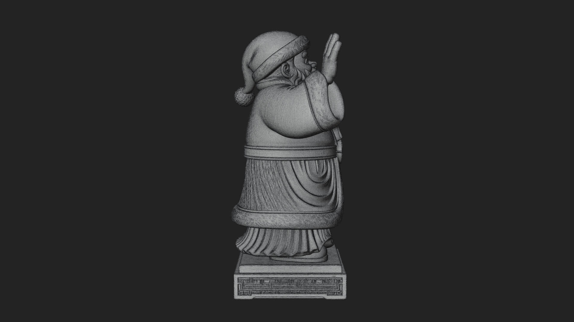 Waving Hand Santa Statue Design 1 3D Print Model 3D Model