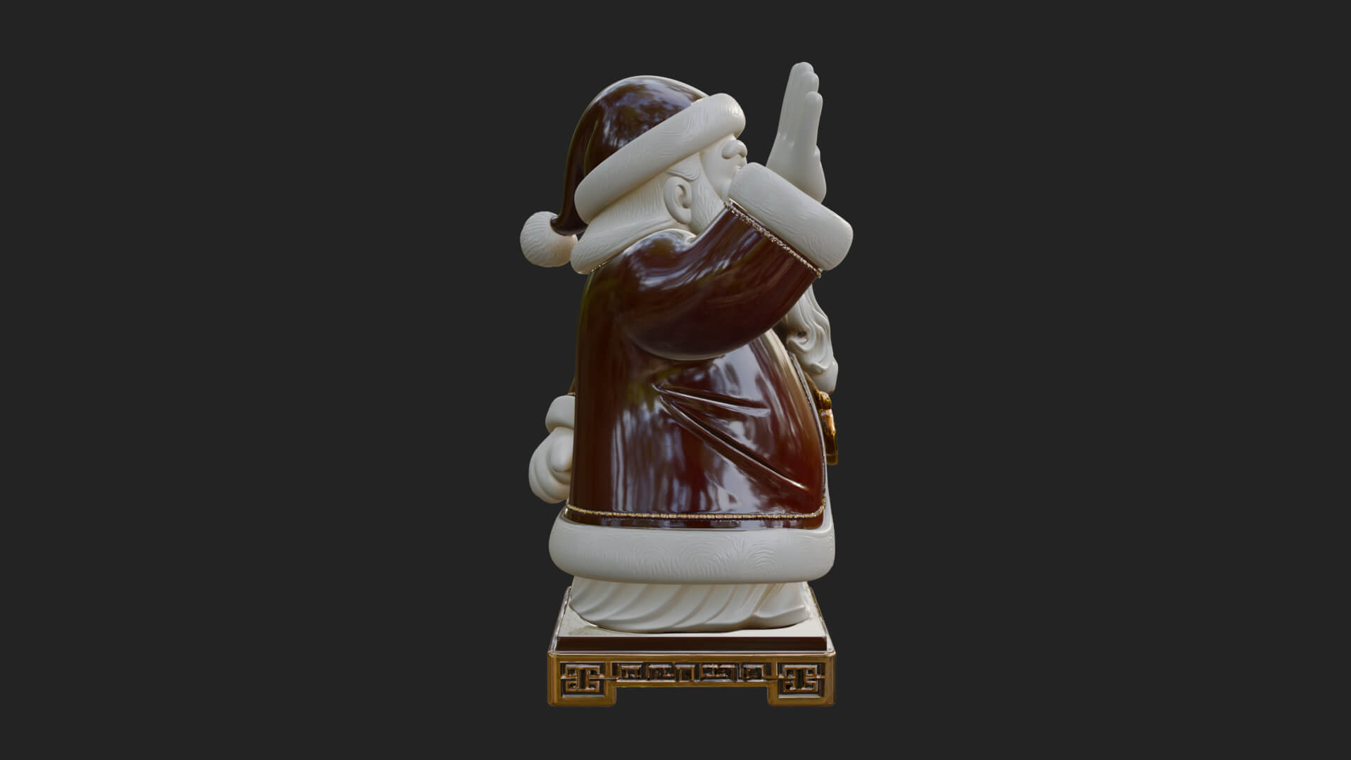 Waving Hand Santa Statue Design 2 3D Print Model 3D Model