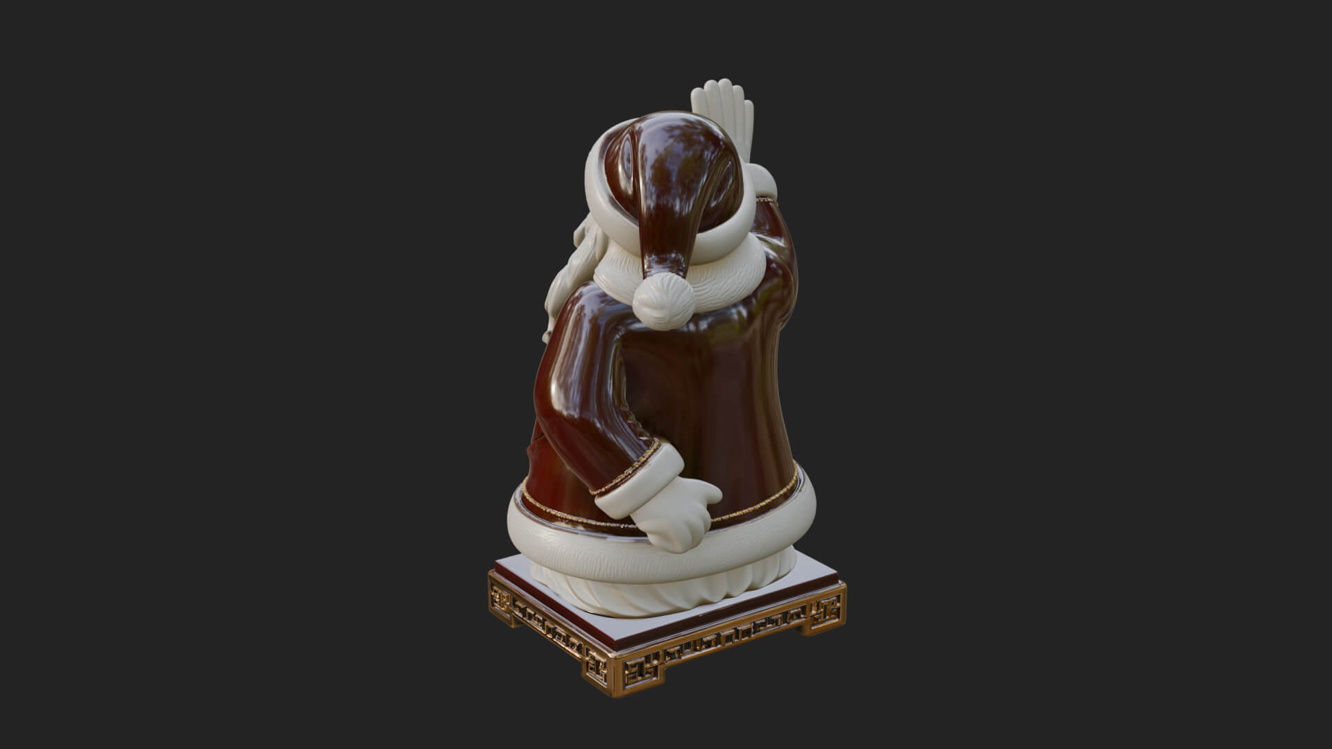 Waving Hand Santa Statue Design 2 3D Print Model 3D Model