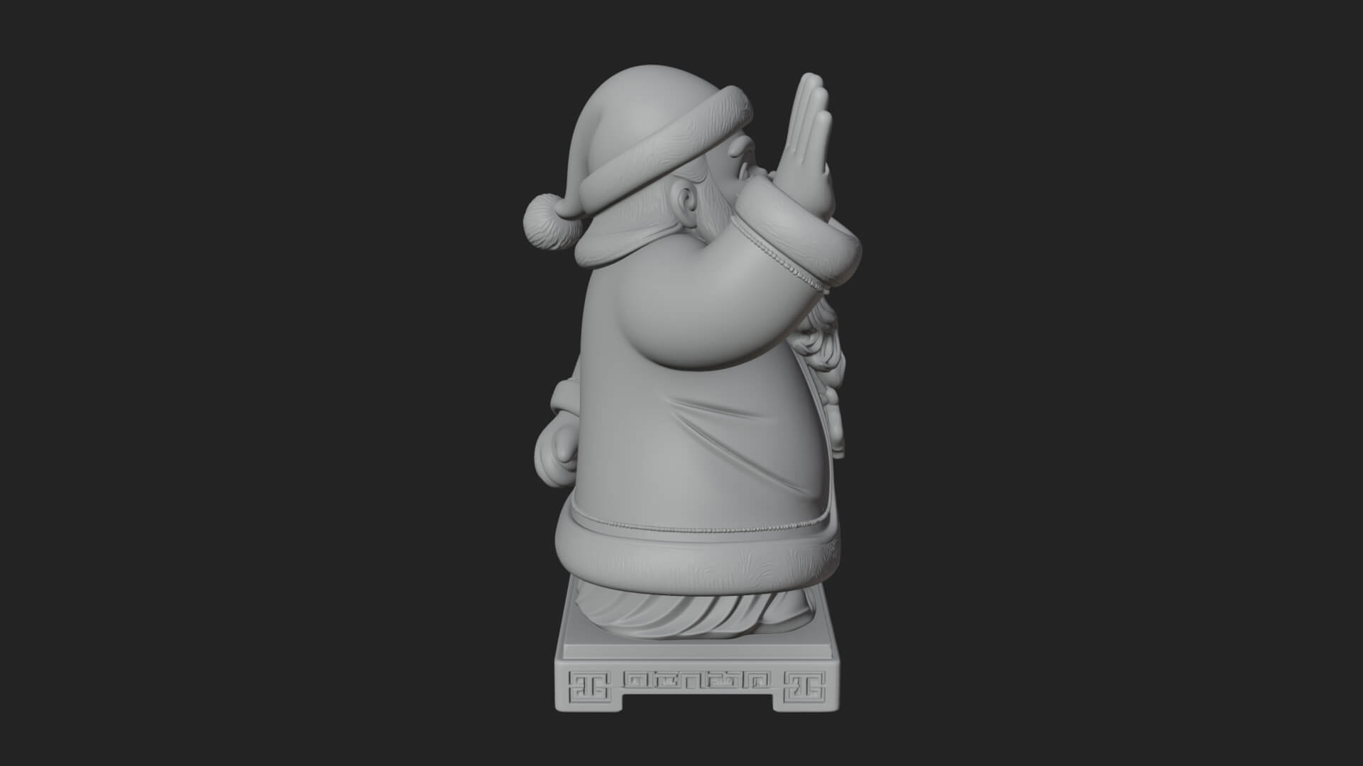 Waving Hand Santa Statue Design 2 3D Print Model 3D Model