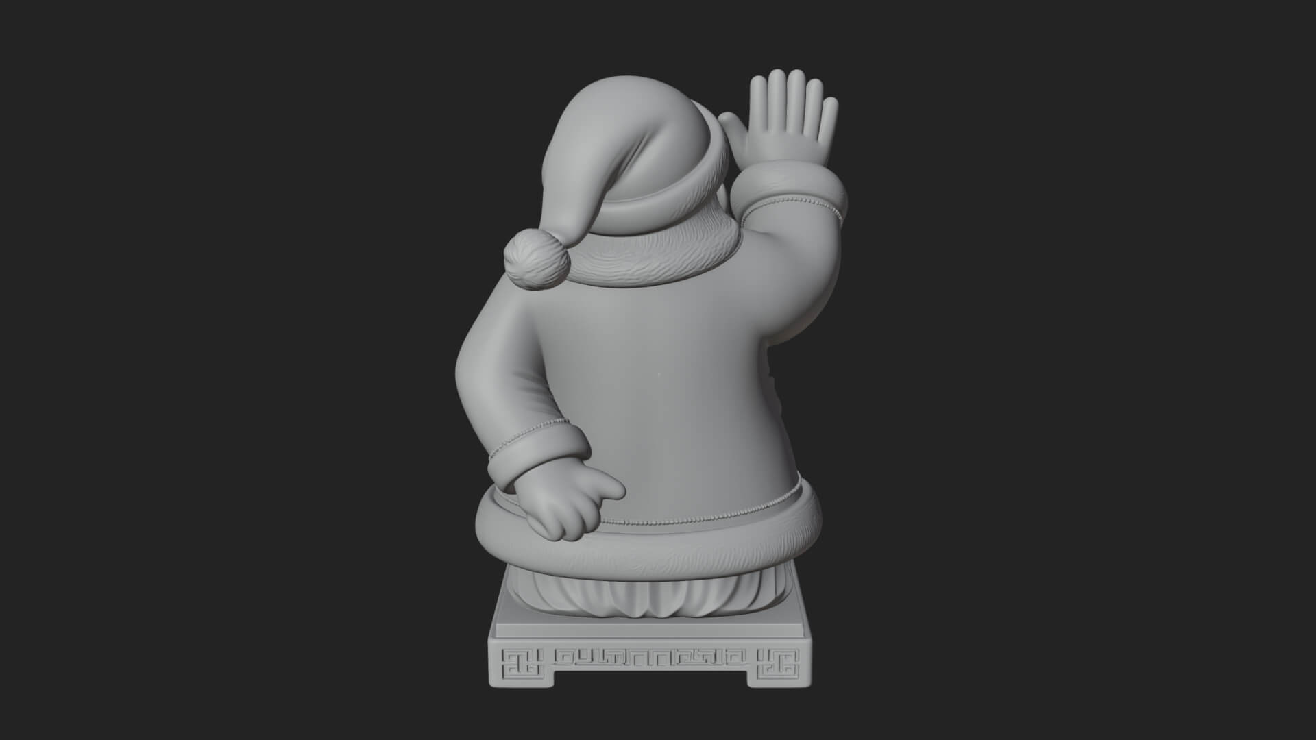 Waving Hand Santa Statue Design 2 3D Print Model 3D Model