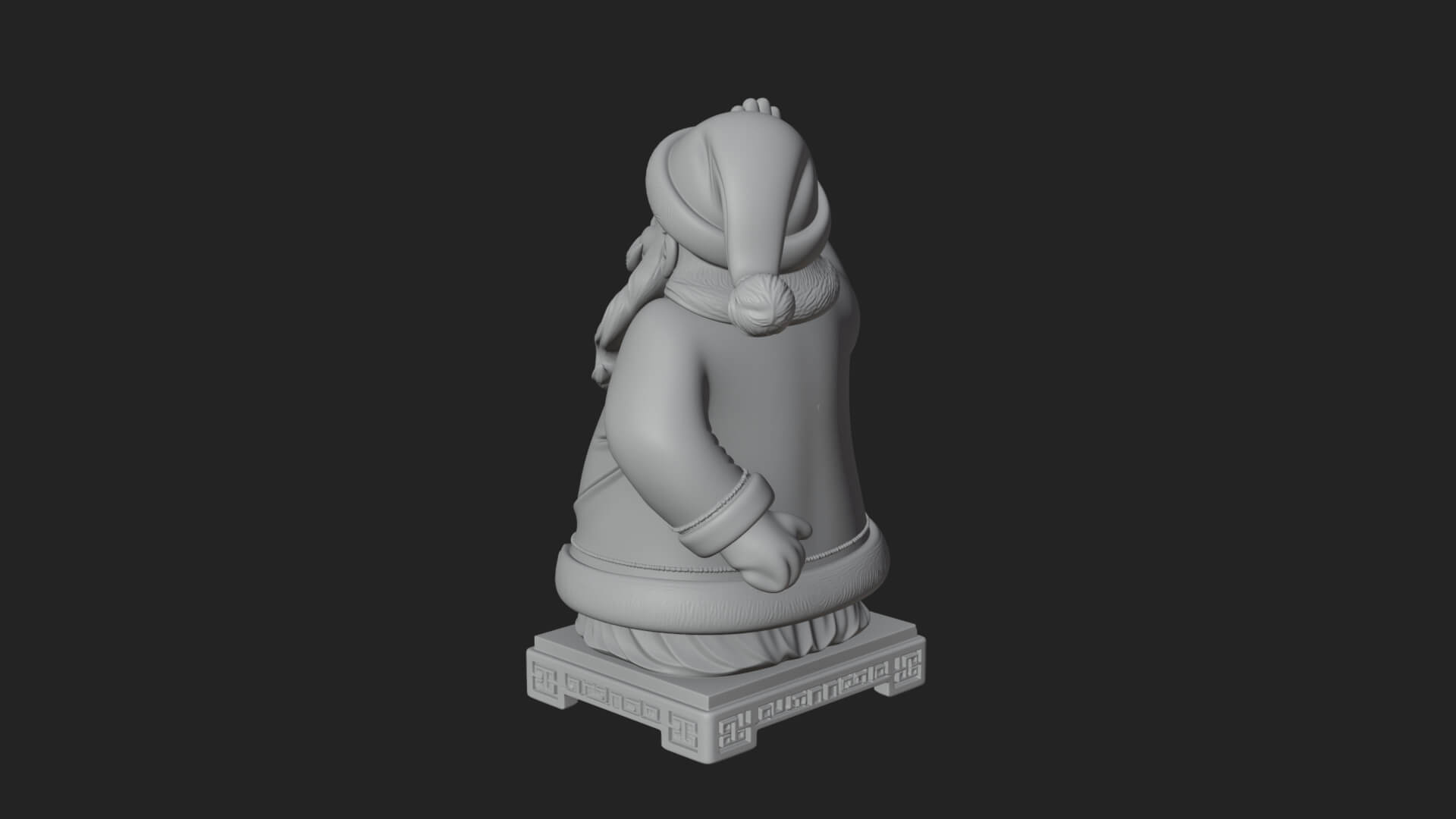 Waving Hand Santa Statue Design 2 3D Print Model 3D Model