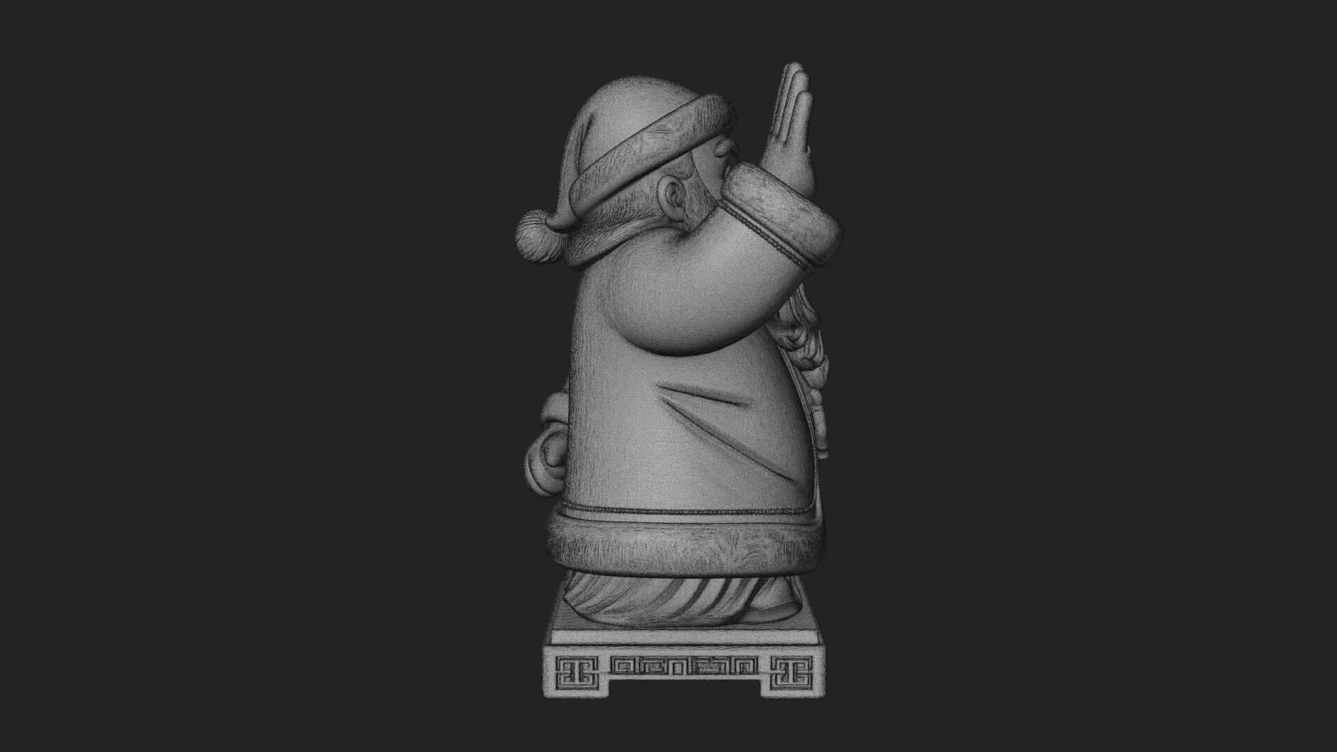 Waving Hand Santa Statue Design 2 3D Print Model 3D Model
