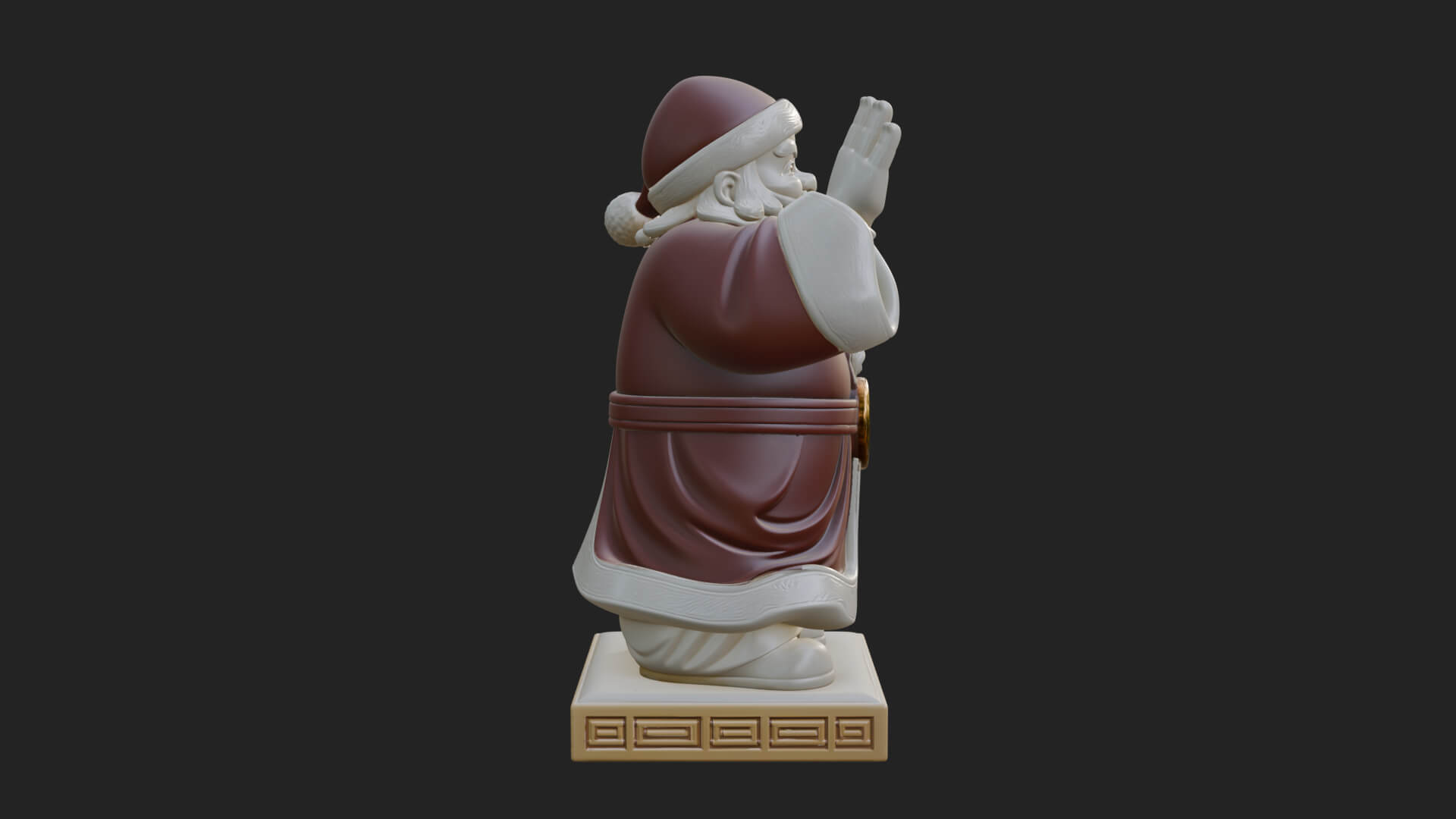 Waving Hand Santa Statue Design 3 3D Print Model 3D Model