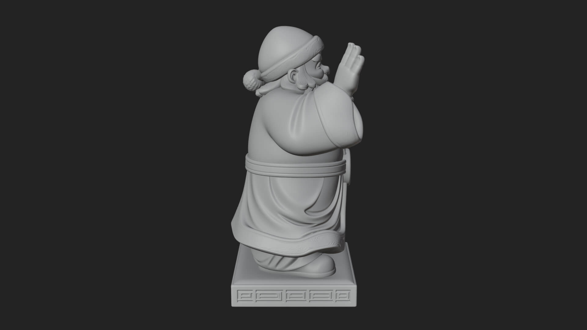 Waving Hand Santa Statue Design 3 3D Print Model 3D Model