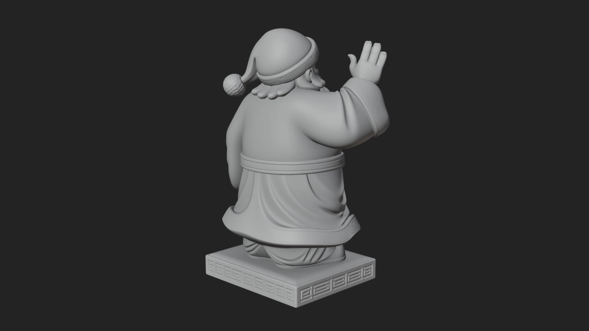 Waving Hand Santa Statue Design 3 3D Print Model 3D Model