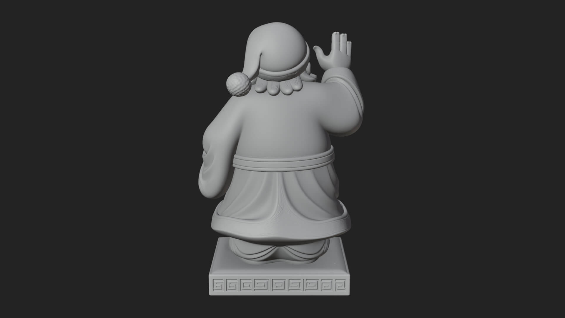 Waving Hand Santa Statue Design 3 3D Print Model 3D Model