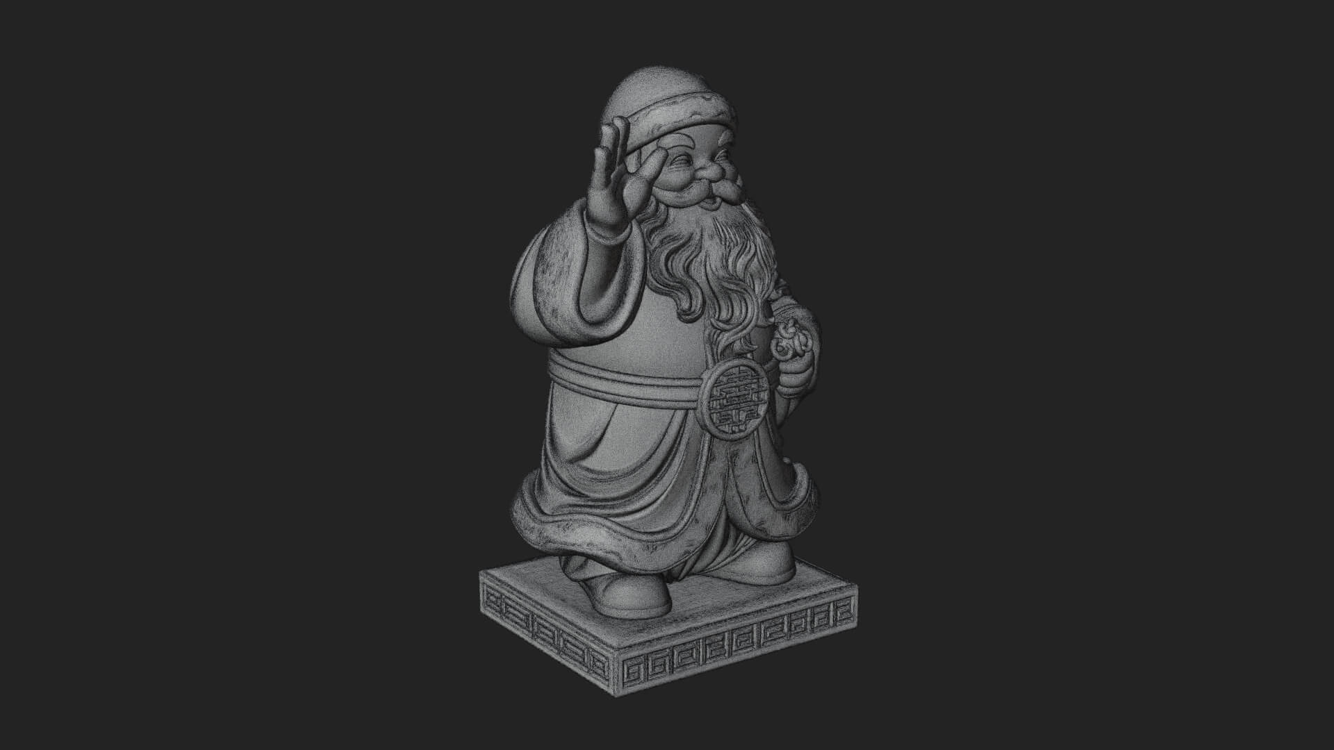 Waving Hand Santa Statue Design 3 3D Print Model 3D Model