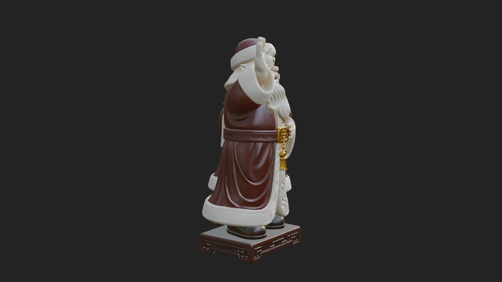 Waving Hand Santa Statue Design 4 3D Print Model 3D Model