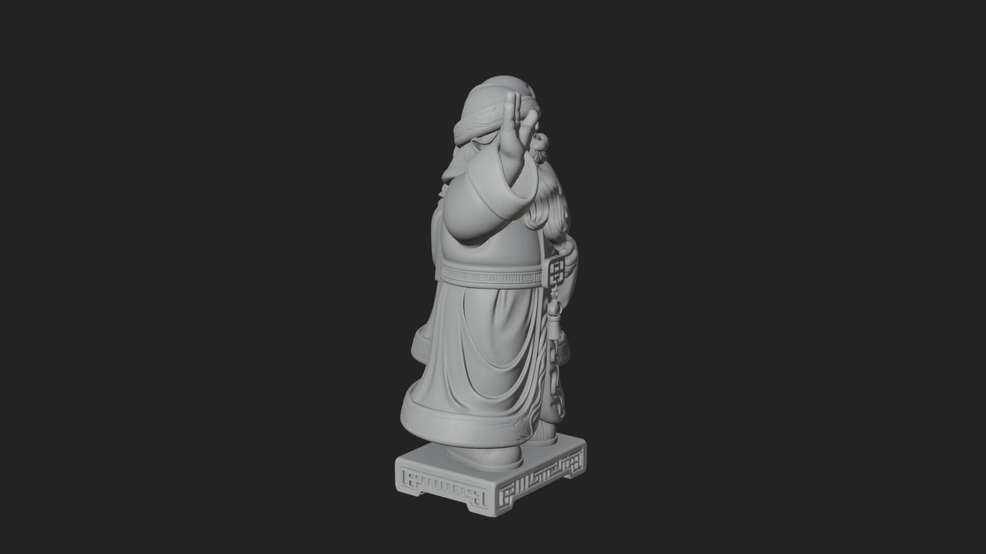 Waving Hand Santa Statue Design 4 3D Print Model 3D Model