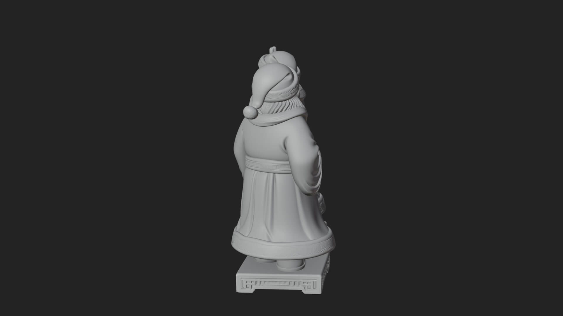 Waving Hand Santa Statue Design 4 3D Print Model 3D Model