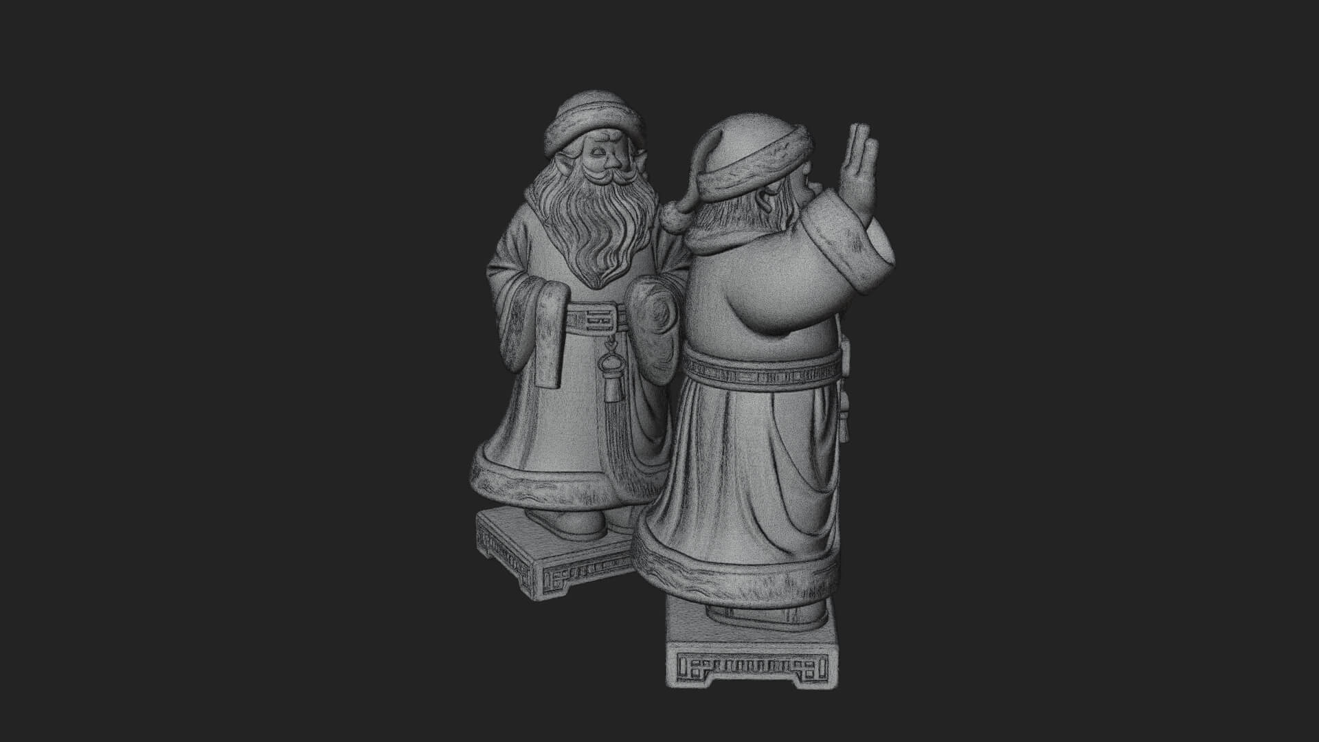 Waving Hand Santa Statue Design 4 3D Print Model 3D Model