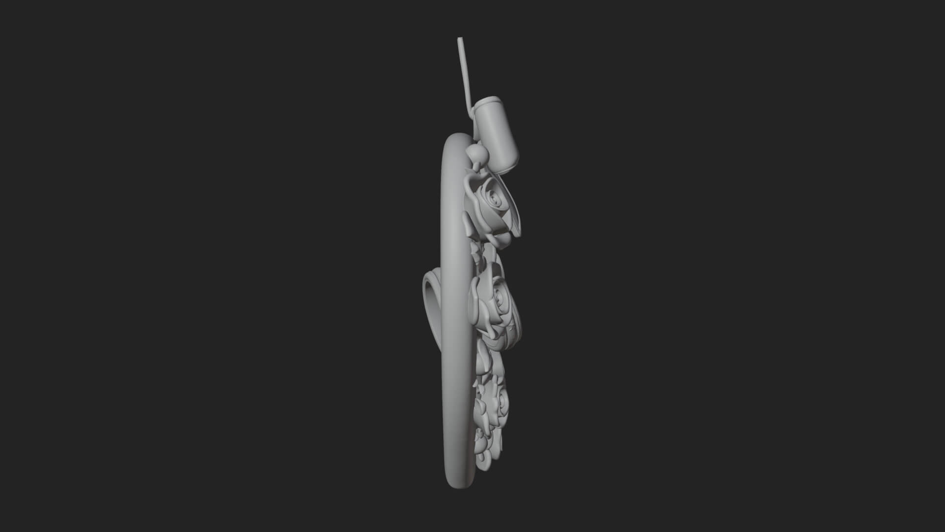 Wedding Rings Heart Wreath Ornament Design 1 3D Print 3D Model