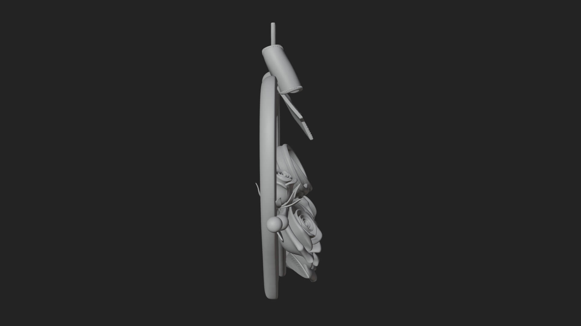 Wedding Rings Heart Wreath Ornament Design 2 3D Print 3D Model