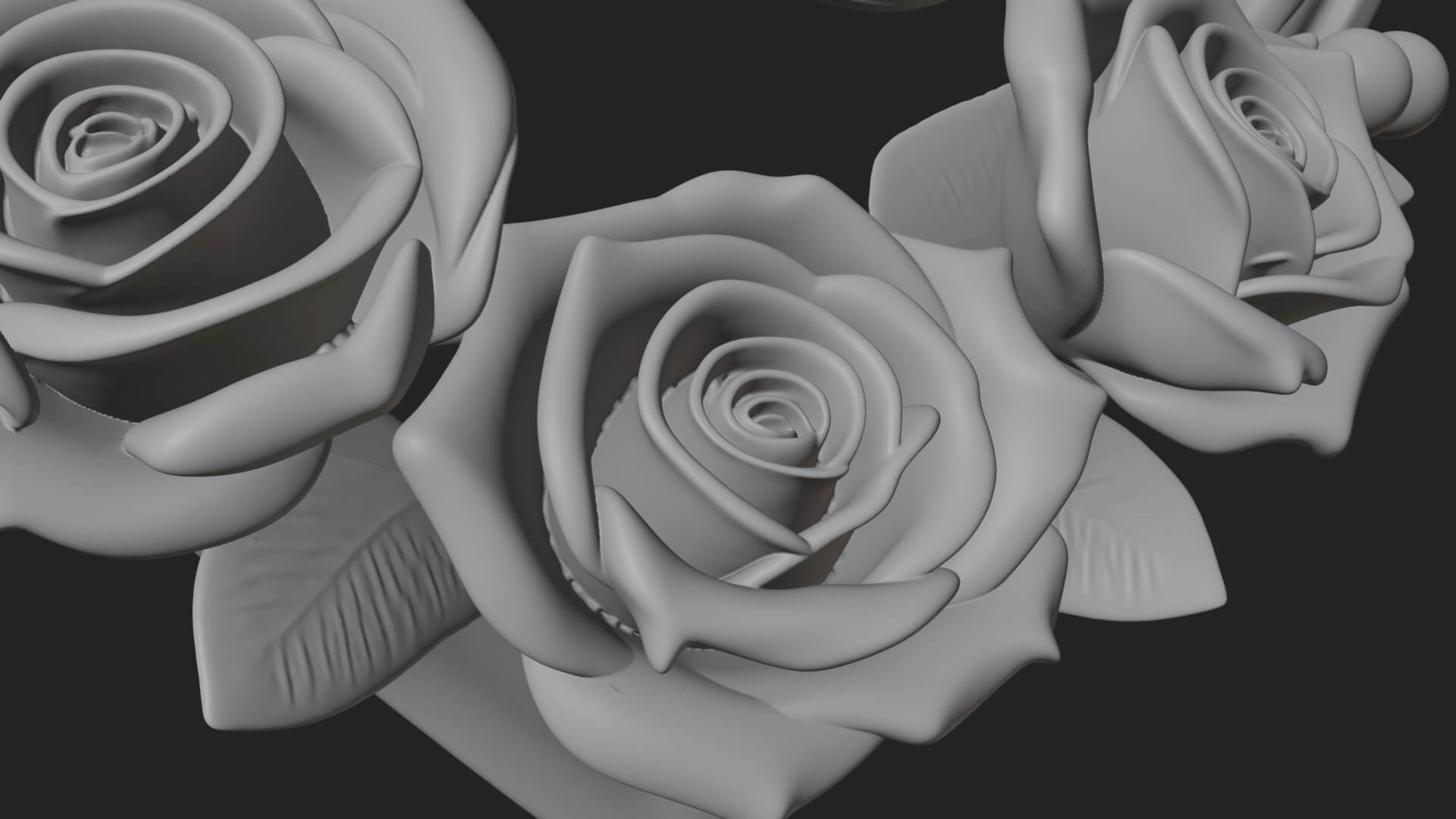 Wedding Rings Heart Wreath Ornament Design 2 3D Print 3D Model
