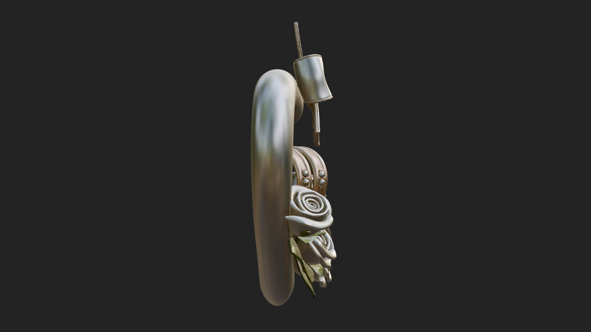 Wedding Rings Heart Wreath Ornament Design 3 3D Print 3D Model