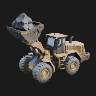 Wheel Loader Model Design 1 3D Print Model