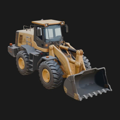 Wheel Loader Model Design 12 3D Print Model