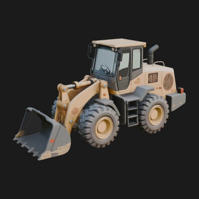Wheel Loader Model Design 13 3D Print Model