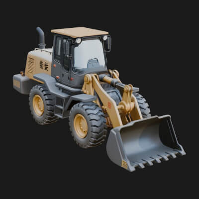 Wheel Loader Model Design 3 3D Print Model